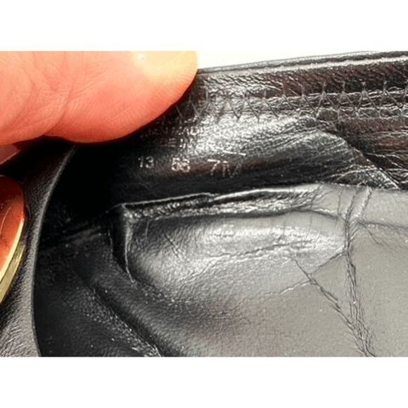 Tory Burch MINNIE TRAVEL BALLET Flats Black Leather Size 7M - Picture 8 of 9